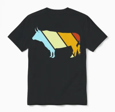 Bull Retro Unisex T-Shirt - Black