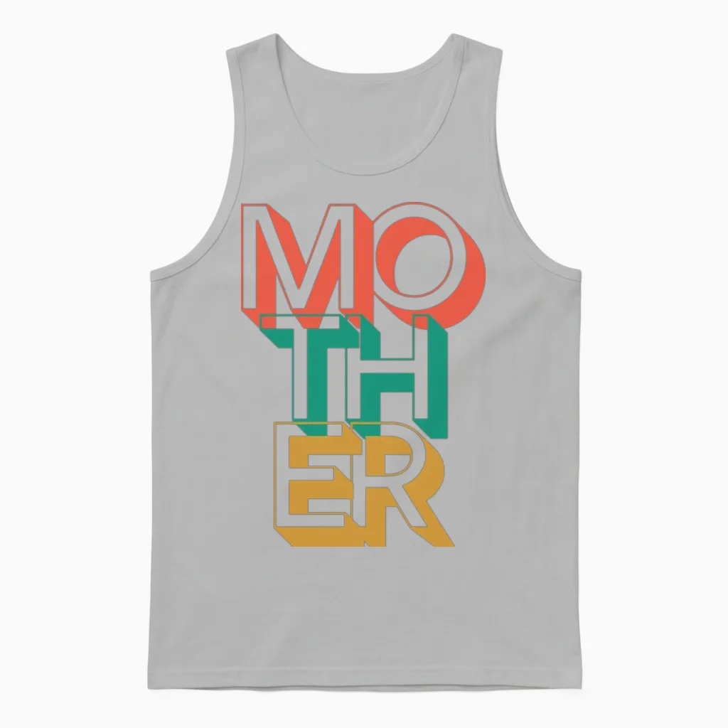 Retro Mother - Mom Unisex Tank Top in Ash