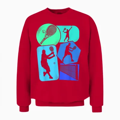 Tennis Tennisspieler Jungen Kinder Herren Unisex Sweatshirt - Red
