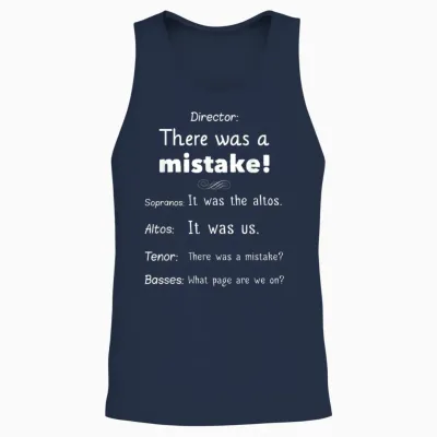 Funny Choir Director Soprano Alto Tenor Bass Unisex Tank Top - Navy