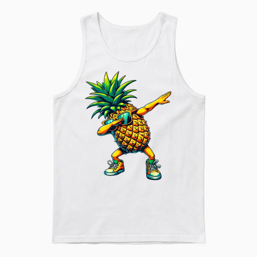 Tamponner L’ananas | Ananas Drôle Avec Motif De Fruits Unisex Tank Top in White
