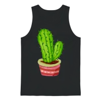 Cactus Plants Funny Unisex Tank Top - Black – 1