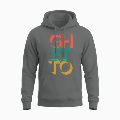 Retro Ghetto Unisex Hoodie - Graphite Heather