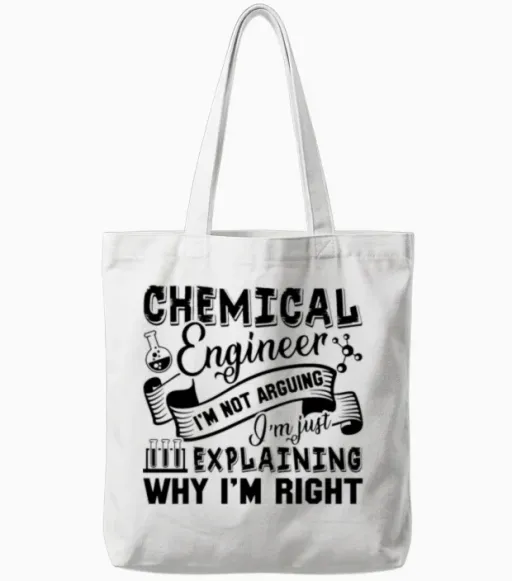Funny Chemical Engineer Engineers Tote Bags in White