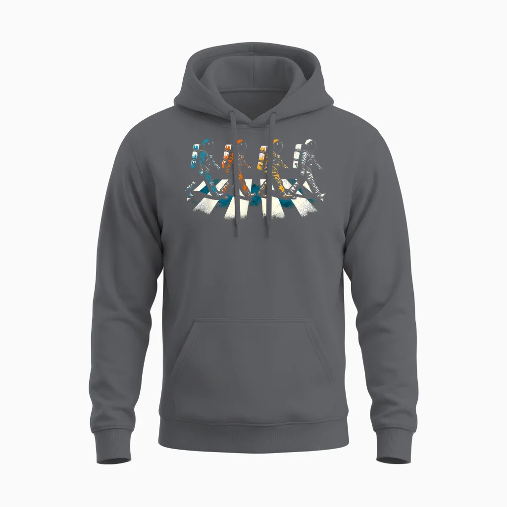 Retro Astronaut Weltraum Geschenke Männer Kinder Frauen Lustig Weltraum Unisex Hoodie in Charcoal