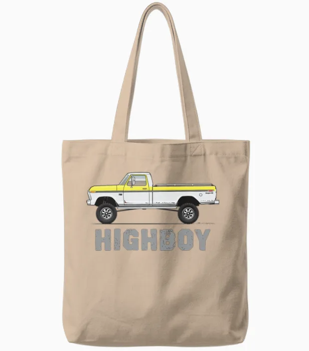 Highboy Tampico Yellow Tote Bags in Natural
