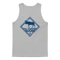 Elk Moose Suomi Finland Finnish Language Unisex Tank Top - Ash – 1