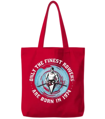 Canoes-Rowing Vintage Born in 1974 Birthday Tote Bags - Red