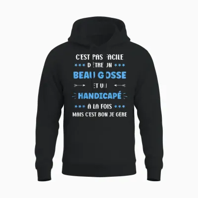 Handicapped Humour Quote Handicapped Humor Unisex Hoodie - Black
