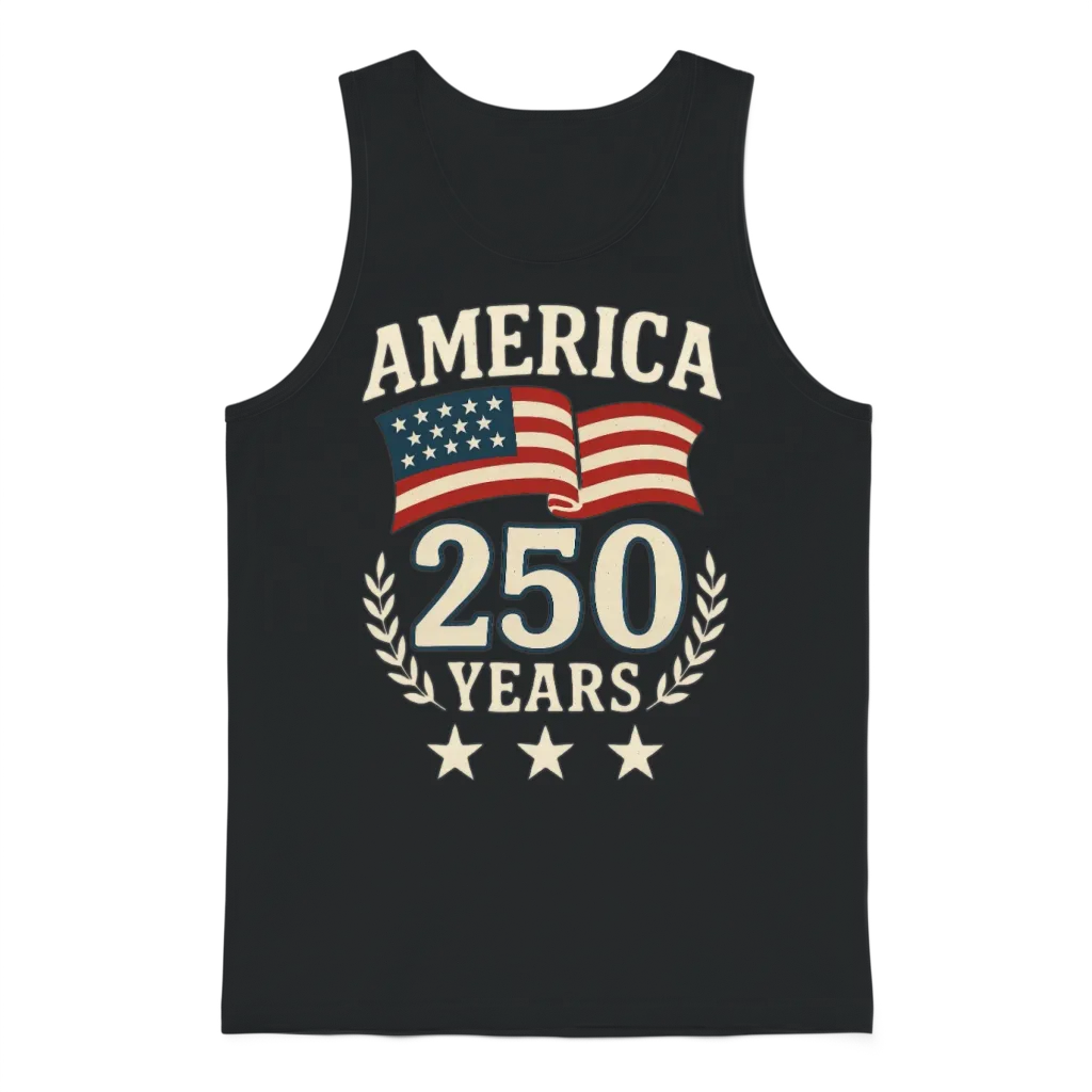 250 Years Usa 1776-2026 America 250th Anniversary Unisex Tank Top - Black