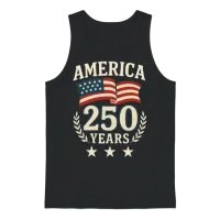 250 Years Usa 1776-2026 America 250th Anniversary Unisex Tank Top - Black – 1