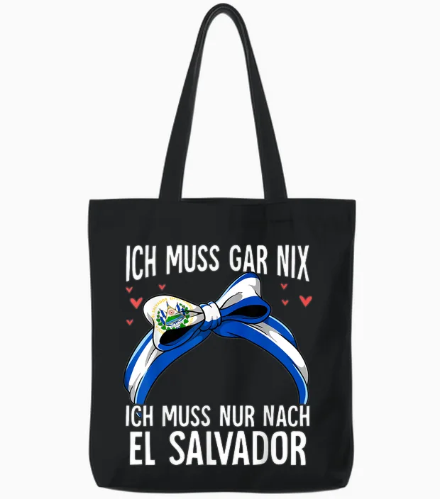 El Salvador Tote Bags in Black