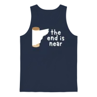 The End Is Near, Funny Unisex Tank Top - Navy – 1
