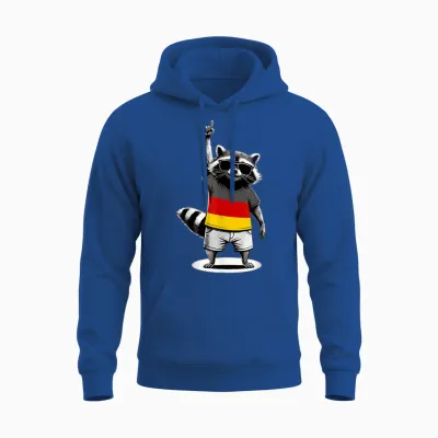 Deutsche Flagge Waschbär Deutschland Unisex Hoodie - Royal
