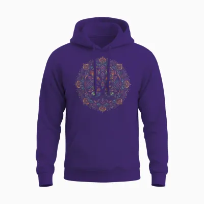 Cooles Lebensbaum-Symbol Im Mandala-Kunst-Stil Für Herren Und Damen Unisex Hoodie - Purple