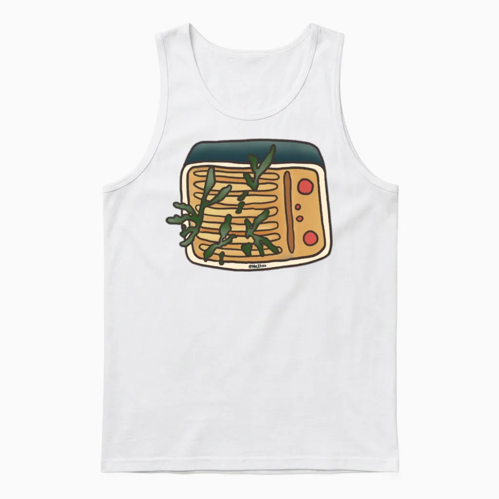 Retro Plant Radio Unisex Tank Top - White