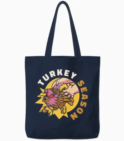 Thanksgiving Funny Tote Bags - Navy