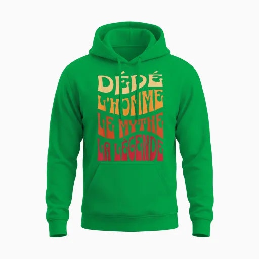 Dice Man Myth Legend Humor Name Custom Dedicated T-Shirt, Black, S Unisex Hoodie in Irish Green