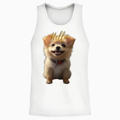جرو صغير Unisex Tank Top - White