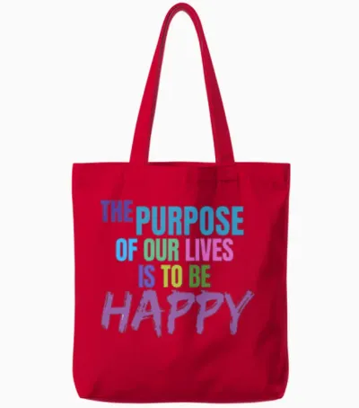 Happiness Tote Bags - Red