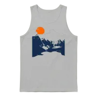 Mountains — Hiking & Outdoors Gift Unisex Tank Top - Ash – 1