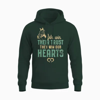 Horse Trust Horseback Riding Lover Horses Love Unisex Hoodie - Forest