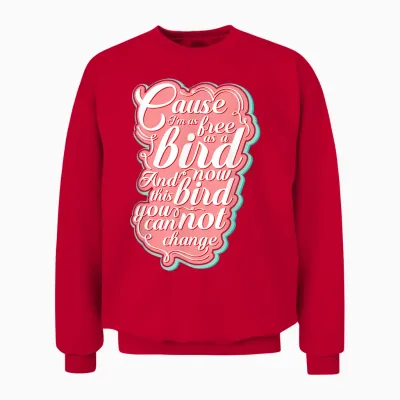 Lyriclyfe Free Bird Ronnie Zant Allen Collins Unisex Sweatshirt - Red