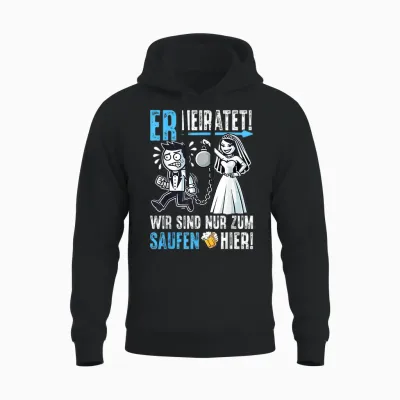 Junggesellenabschied T-Shirt Männer Jga Poltern Mann Jga Unisex Hoodie - Black
