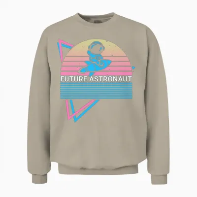 Astronaut Retro Unisex Sweatshirt - Sand