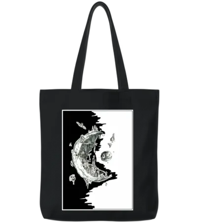 End Is the ... Tote Bags - Black