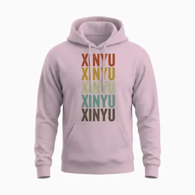 Xinyu China Retro Vintage Unisex Hoodie - Light Pink