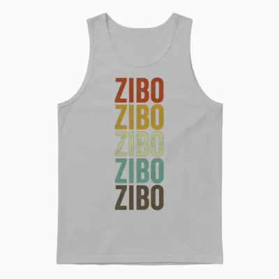 Zibo China Retro Vintage Unisex Tank Top - Ash
