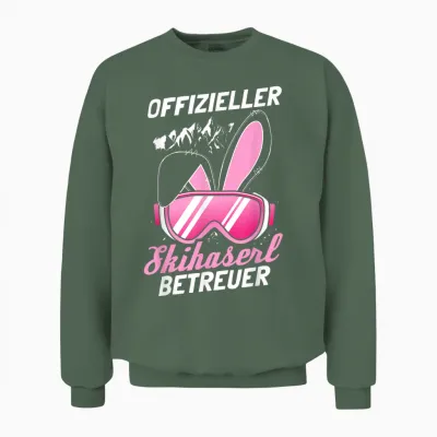 Official Ski Hat Bereuer Après-Ski, Skier, Party Unisex Sweatshirt - Military Green
