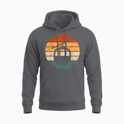 Retro Ski Lift Gondola Outfit Skiing Cable Car Mountain T-Shirt, Black Unisex Hoodie - Charcoal