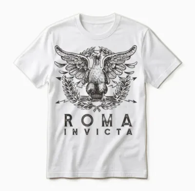History of Ancient Rome Spqr Roman Eagle Roma Invicta Unisex T-Shirt - White