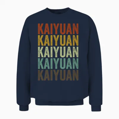 Kaiyuan China Retro Vintage Unisex Sweatshirt - Navy