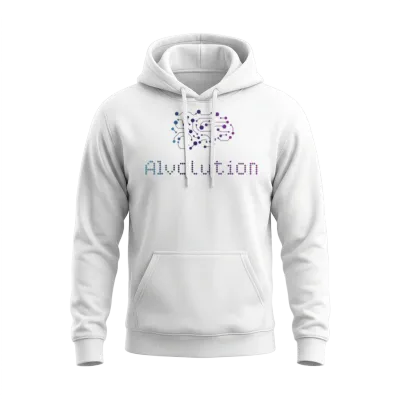 Aivolution Neural Network Logo T Unisex Hoodie - White