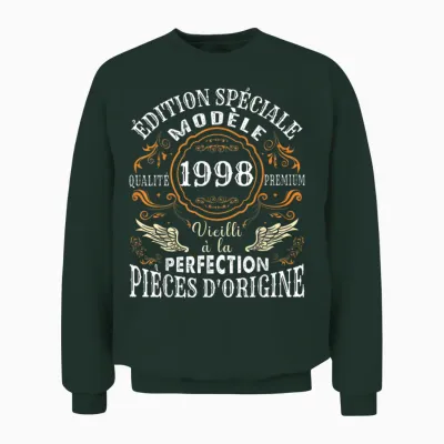 Birthday 26 Years Man Woman Humour 1998 T-Shirt, Black, S Unisex Sweatshirt - Forest