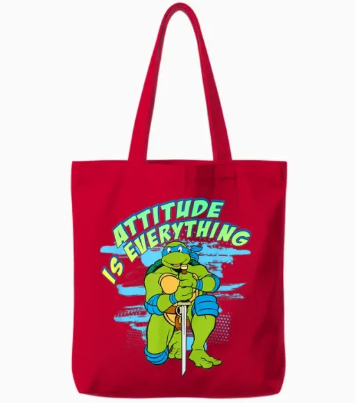 Leonardo - Attitude Is Everything Tote Bags - Red