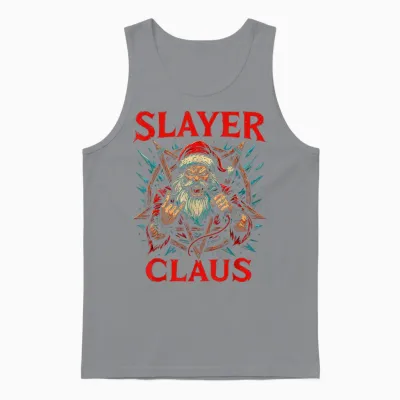 Slayer Claus Blegh Santa Metal Unisex Tank Top - Sport Grey