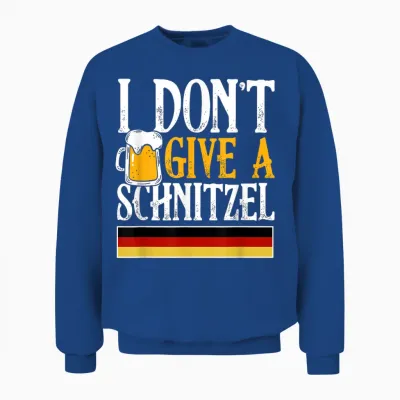 I Don't Give a Schnitzel German Beer Wurst Funny Oktoberfest Unisex Sweatshirt - Royal