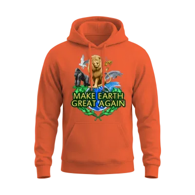 Mega - Make Earth Great Again Unisex Hoodie - Orange