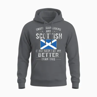 Scottish Flag Scotland Heritage Scottish Roots Unisex Hoodie - Charcoal