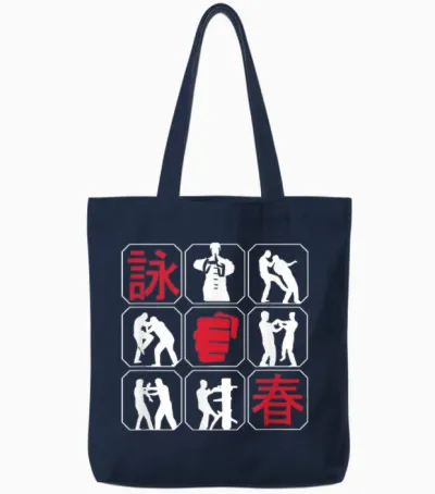 Wing Tsun Tote Bags - Navy