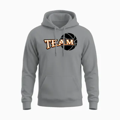 Basketball Team Retro Unisex Hoodie - Sport Grey