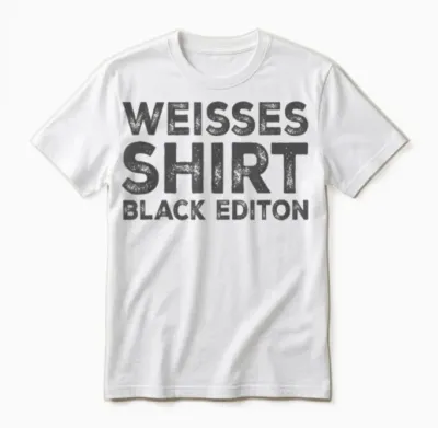 White Shirt Black Edition T-Shirt, Black, S Unisex T-Shirt - White