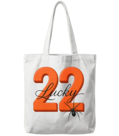 Lucky 22 Tote Bags - White
