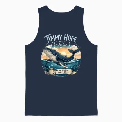 Timmy Hope Buckelwal Wal Meer Ozean Natur Design Unisex Tank Top - Navy