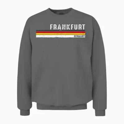 Vintage Frankfurt Deutschland Heritage - Retro Unisex Sweatshirt - Graphite Heather