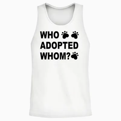 Adopt a Dog Unisex Tank Top - White